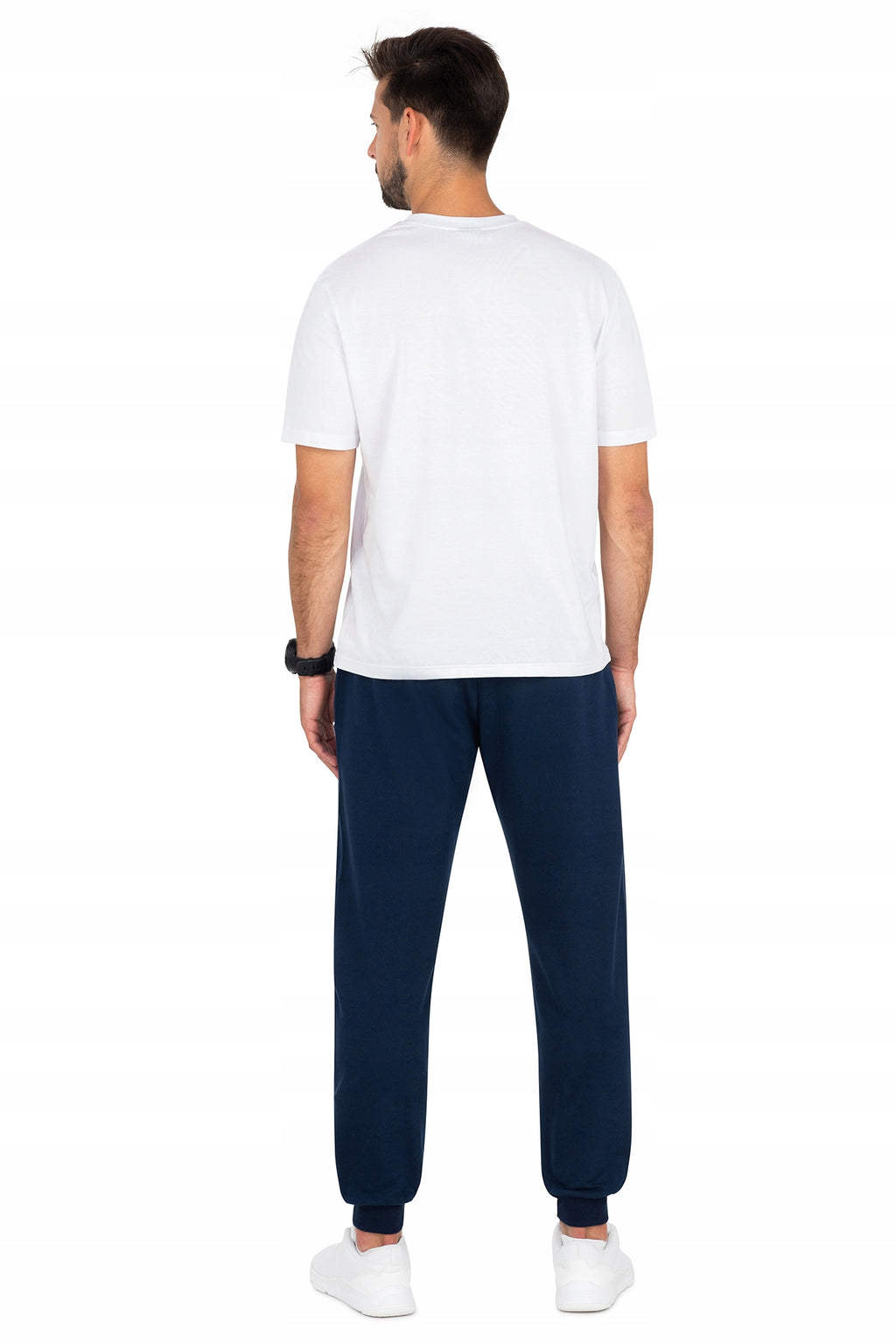 Spodnie męskie dresowe bawełniane wygodne POLSKI PRODUKT Żanklod Granatowe XL