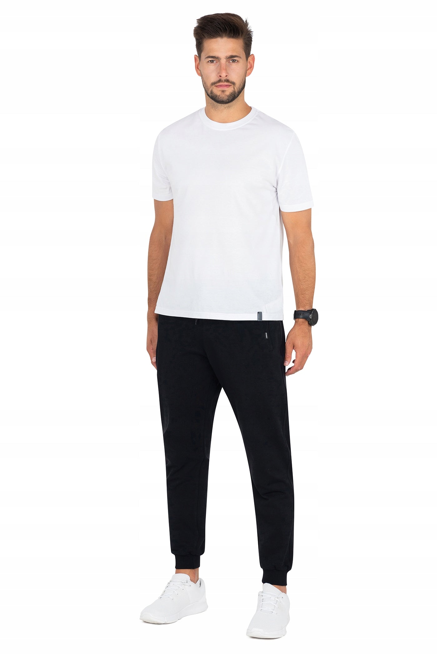 Spodnie męskie dresowe bawełniane wygodne POLSKI PRODUKT Żanklod Czarne XL