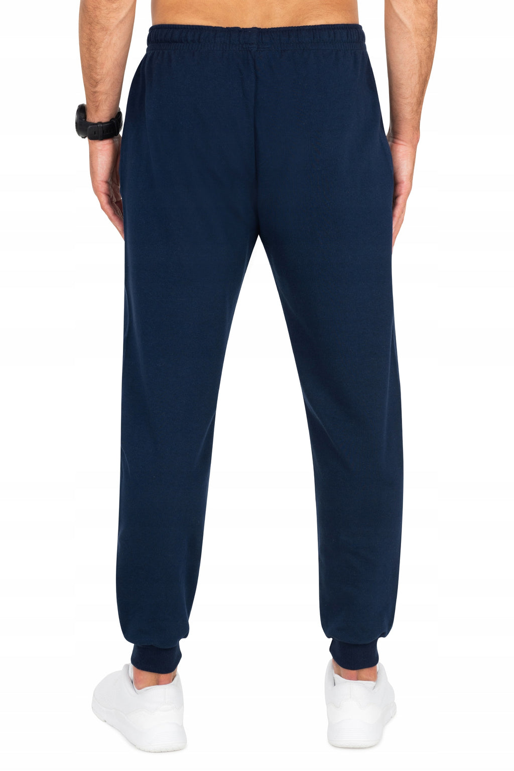 Spodnie męskie dresowe bawełniane wygodne POLSKI PRODUKT Żanklod Granatowe XL