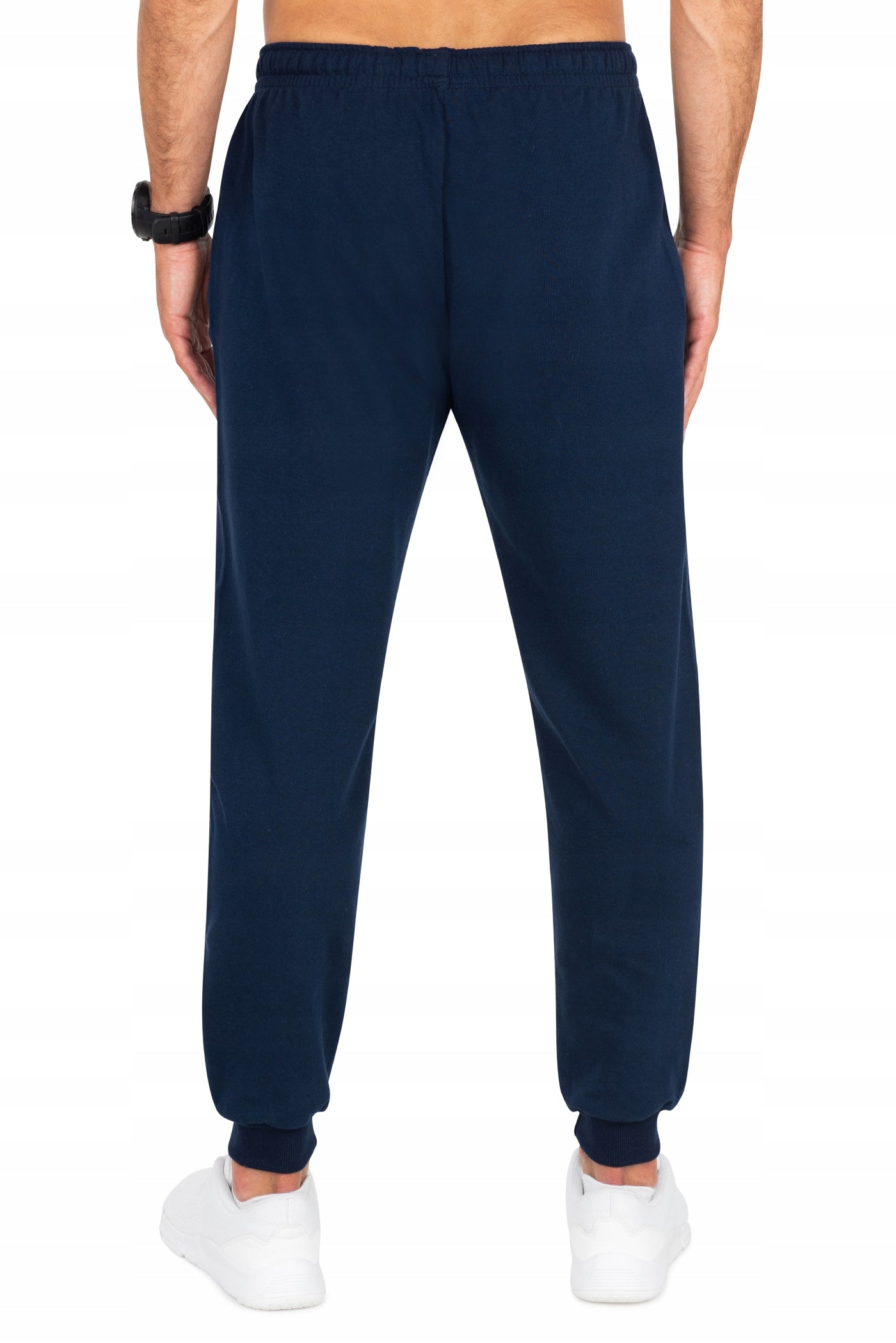 Spodnie męskie dresowe bawełniane wygodne POLSKI PRODUKT Żanklod Granatowe XL