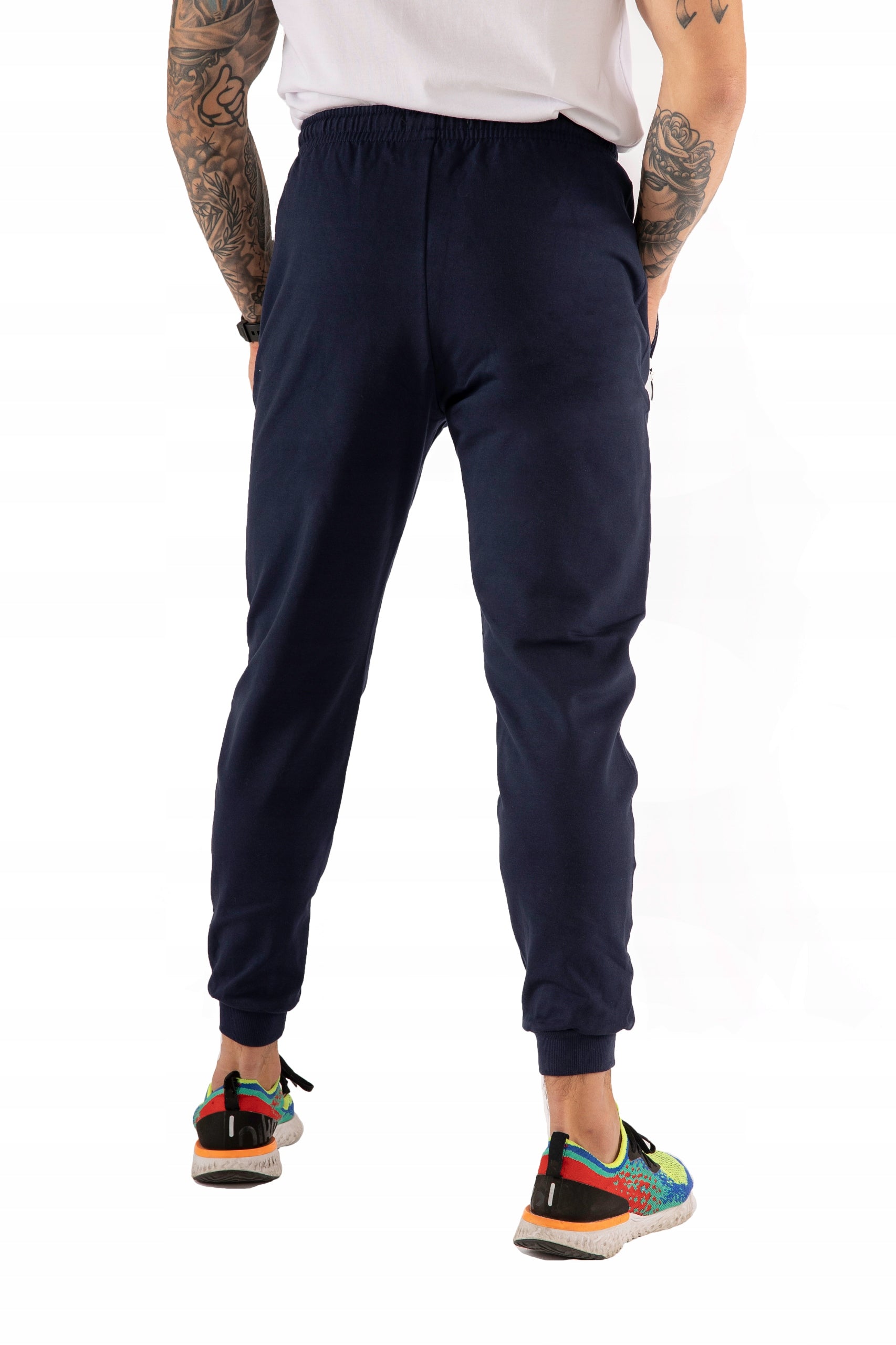 Spodnie męskie dresowe bawełniane wygodne POLSKI PRODUKT Żanklod Granatowe XXL