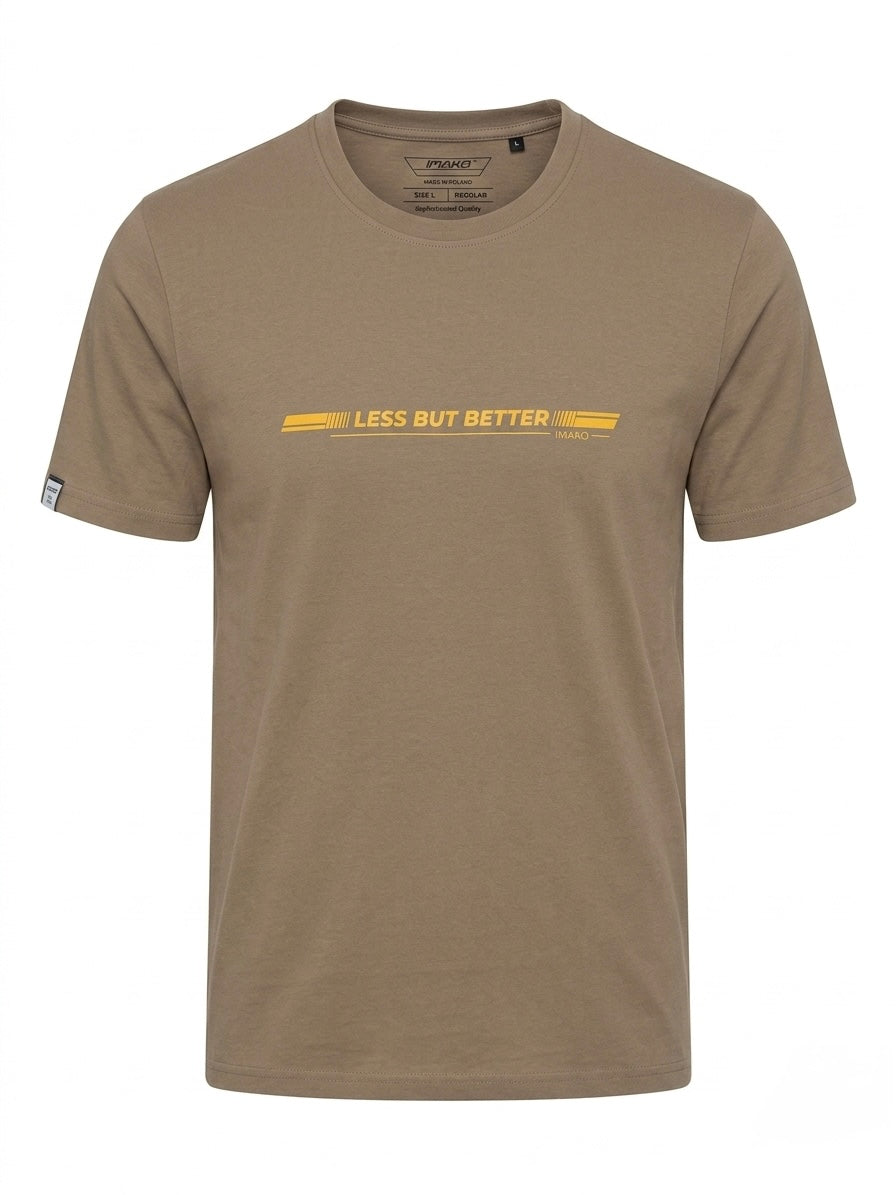 Koszulka męska t-shirt bawełniana beżowy NARCYZ