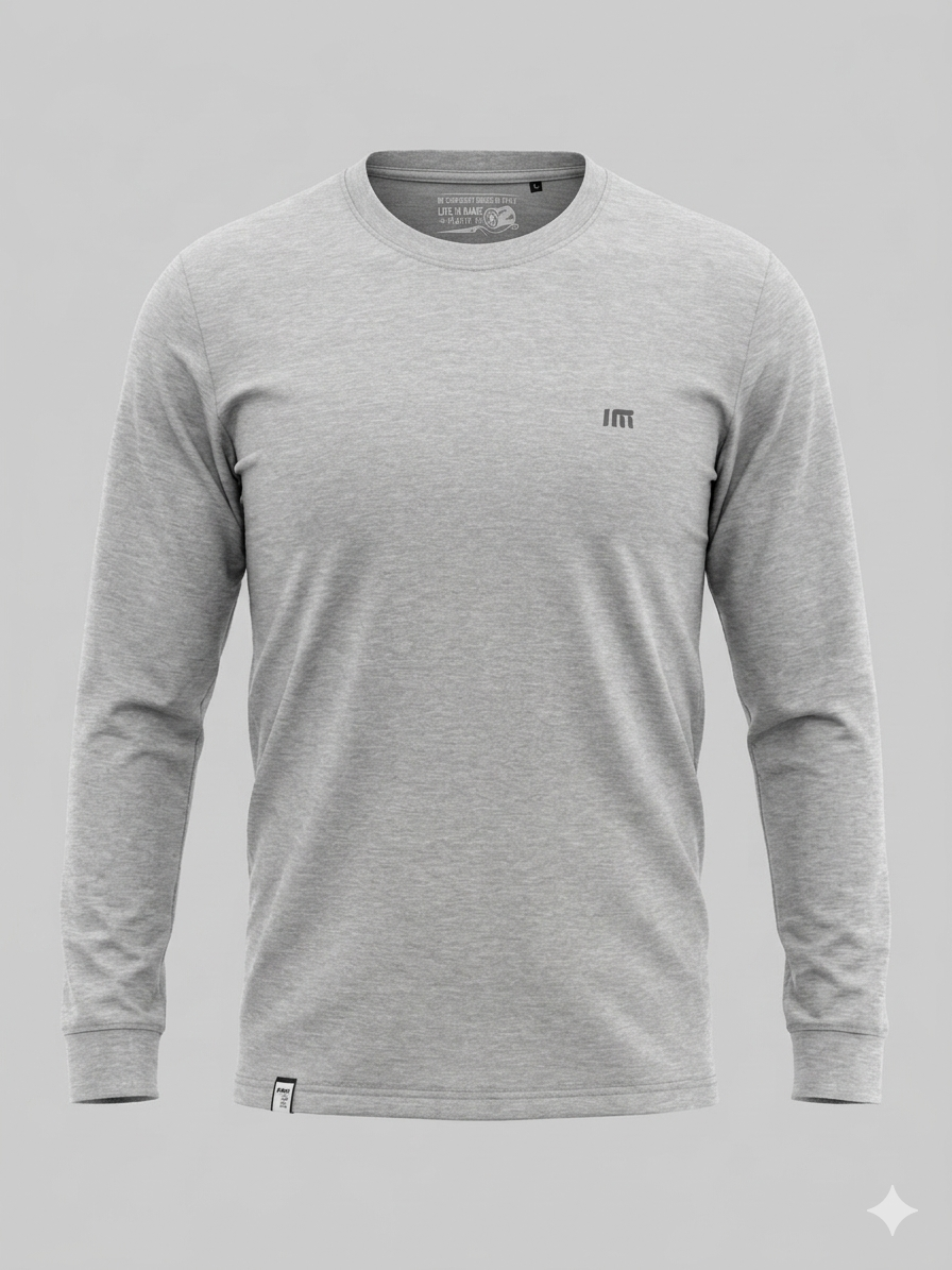 Longsleeve męski jasny szary BENJAMIN