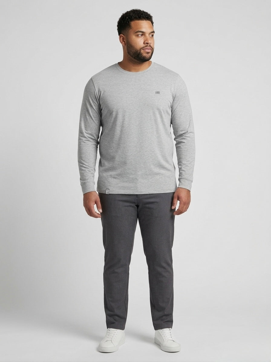 Longsleeve męski jasny szary BENJAMIN