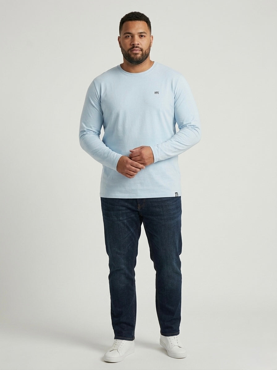 Longsleeve męski jasny niebieski BENJAMIN