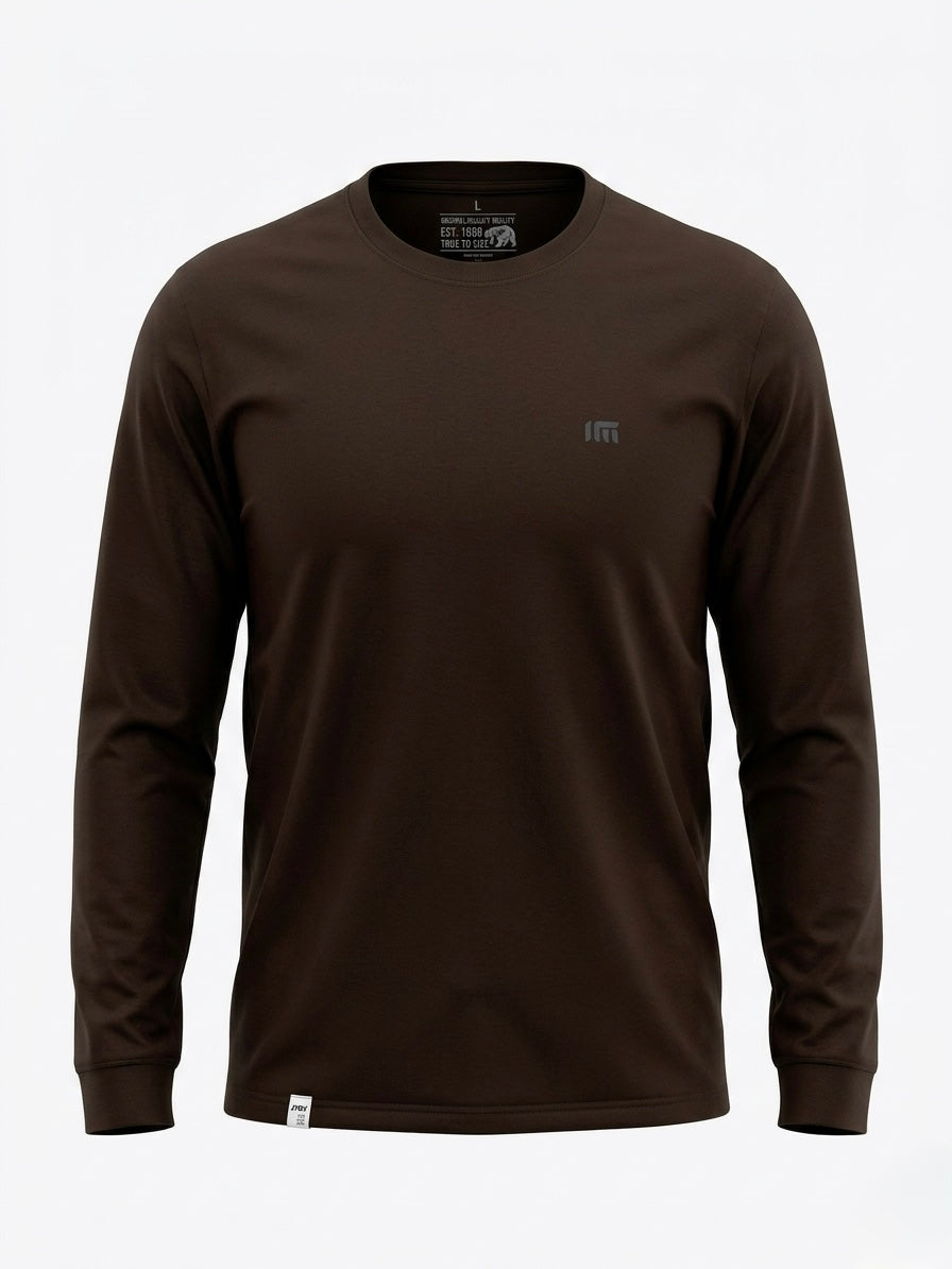 Longsleeve męski brązowy BENJAMIN