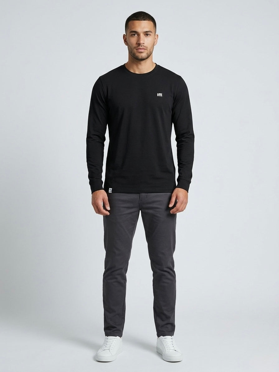 Longsleeve męski czarny BENJAMIN