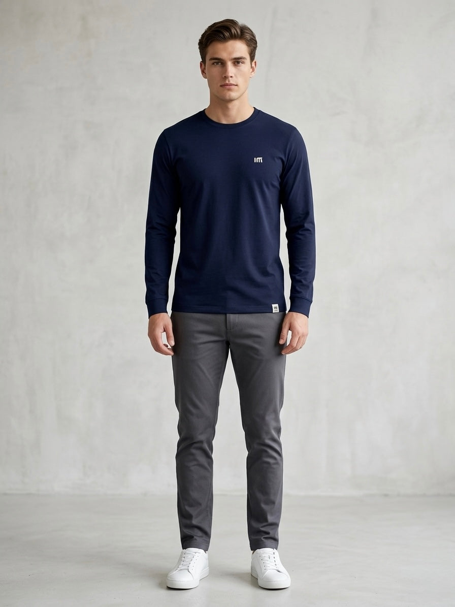 Longsleeve męski granatowy BENJAMIN