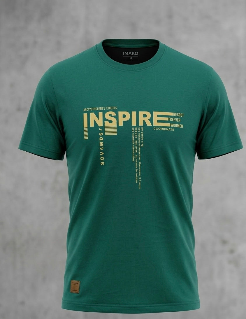 T-shirt męski butelkowa zieleń Olek