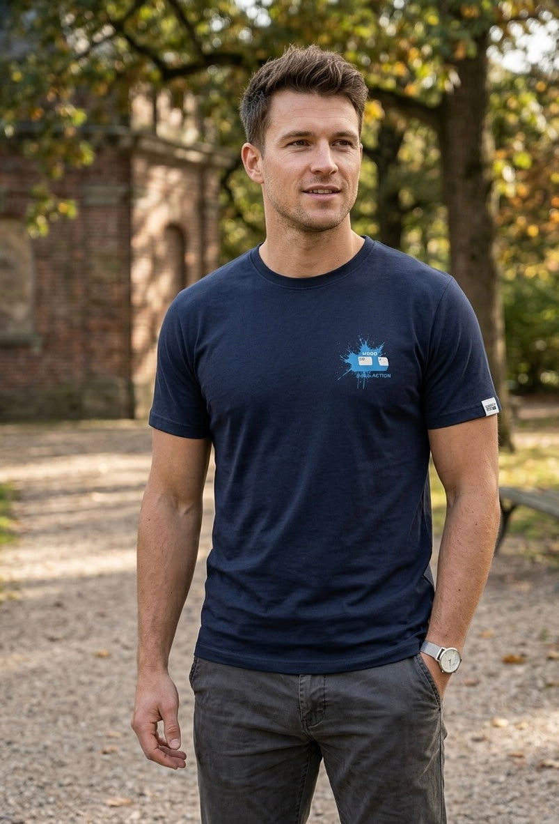 T-shirt męski granatowy Argeus