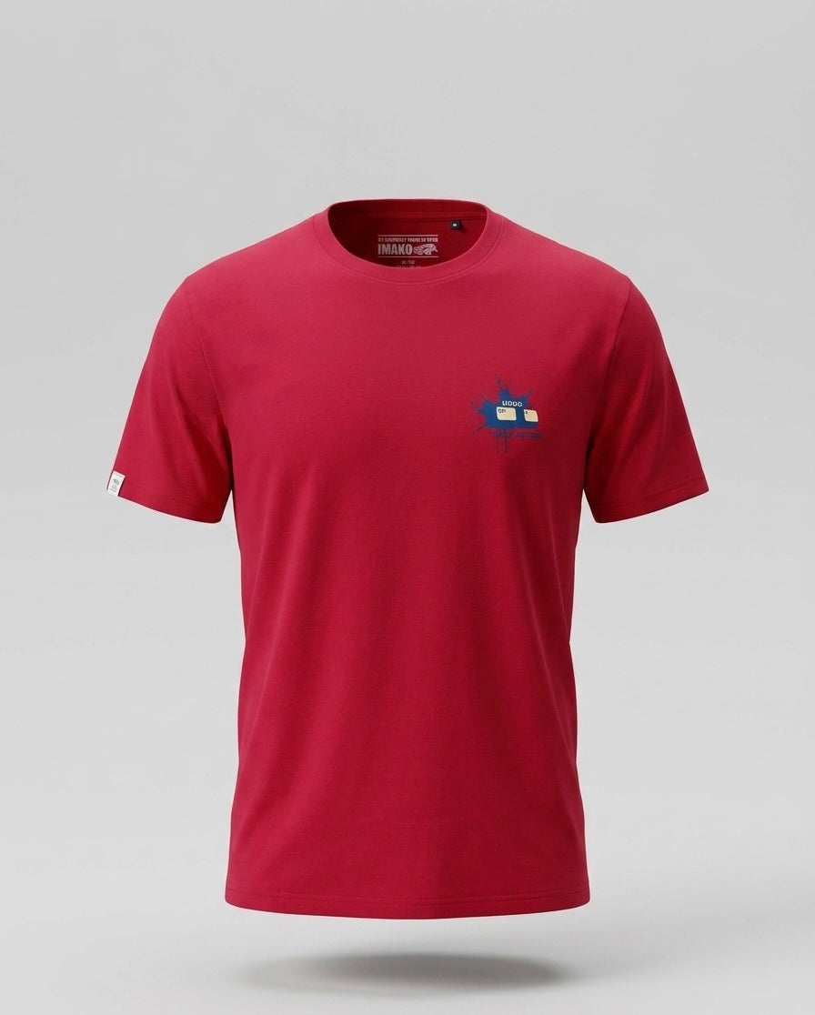 T-shirt męski malinowy Argeus