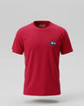 T-shirt męski malinowy Argeus