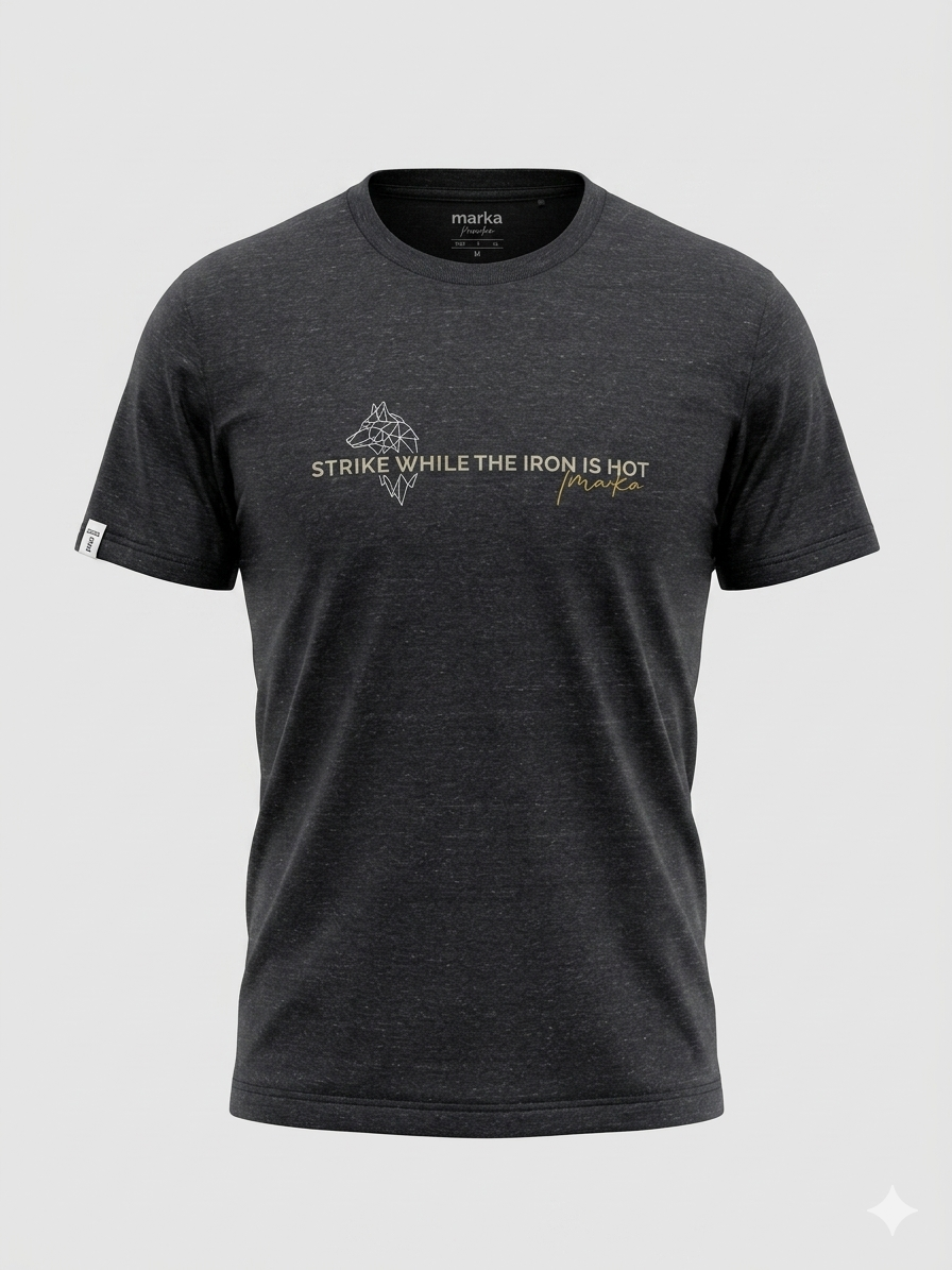 T-shirt męska jeans-melanż Morgan