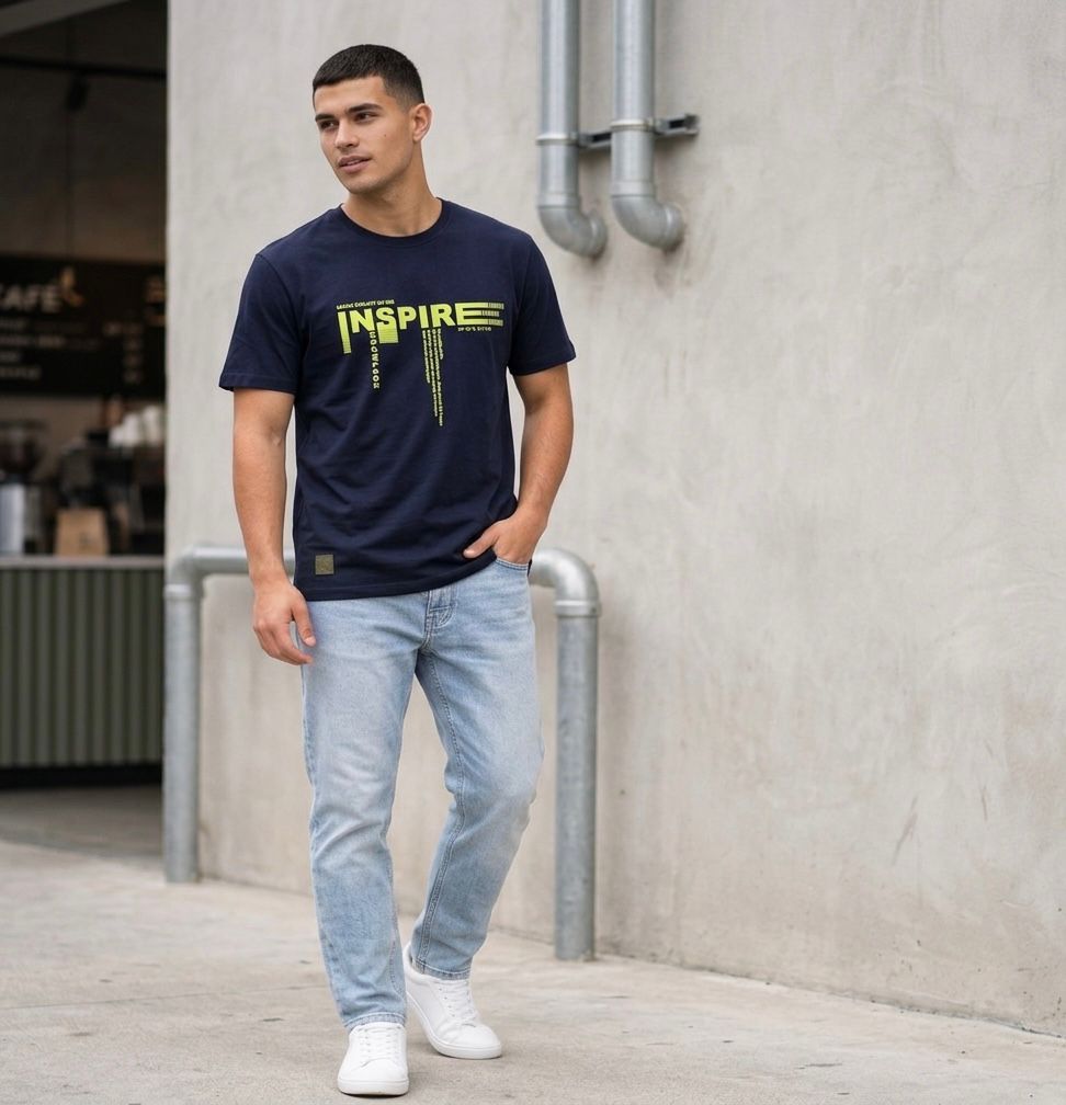 T-shirt męski granatowy Olek