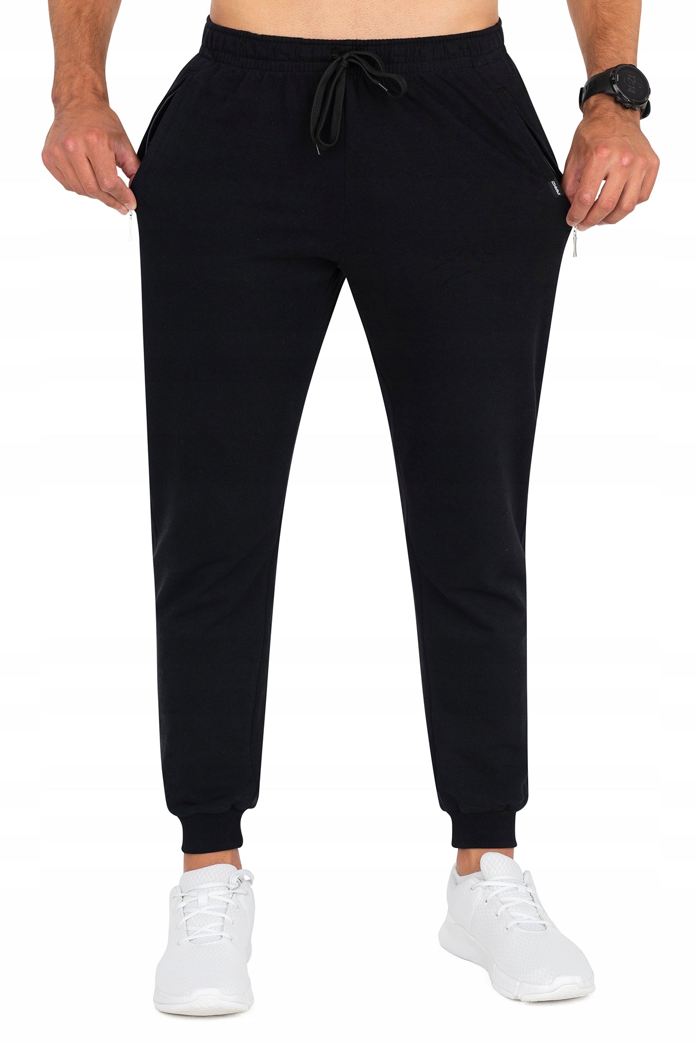 Spodnie męskie dresowe bawełniane wygodne POLSKI PRODUKT Żanklod Czarne XL
