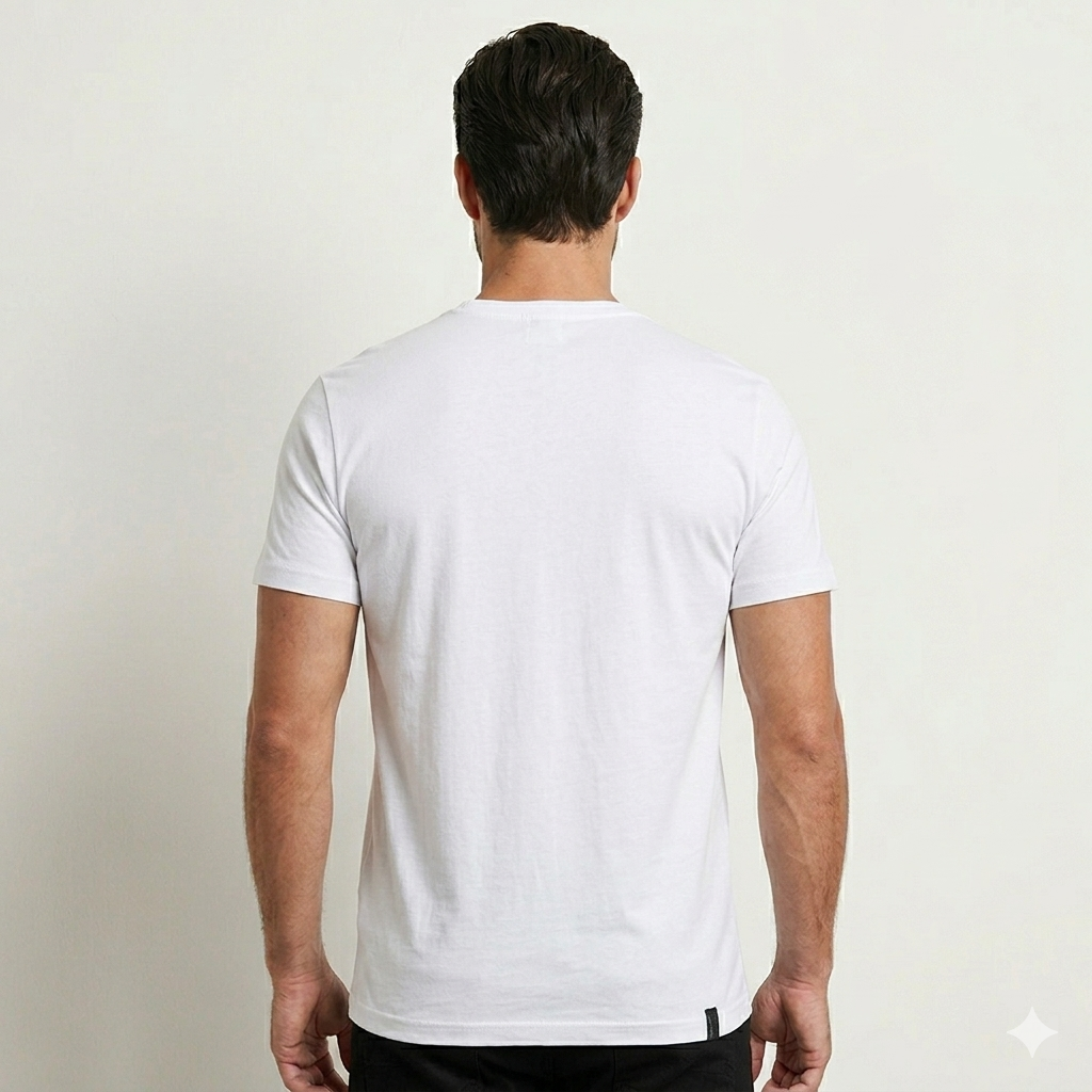 Koszulka męska t-shirt bawełniana biała Aleksander