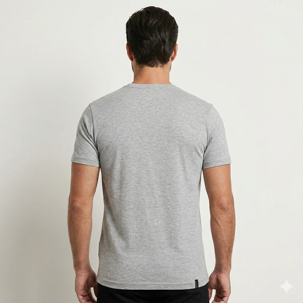 Koszulka męska t-shirt bawełniana szara Aleksander